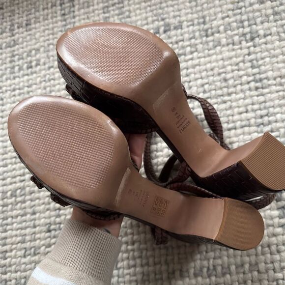 NEW Schutz Kathleen Braided Leather Platform Sandal 11 - Picture 5 of 7